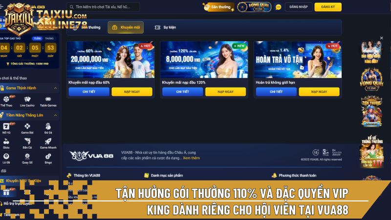 Chương trình khuyến mãi tại VUA88 luôn hướng tới giá trị thực tế và bền vững cho người chơi